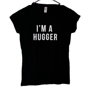 Gildan Soft Style I’m a Hugger Black Tee Women’s Size Small